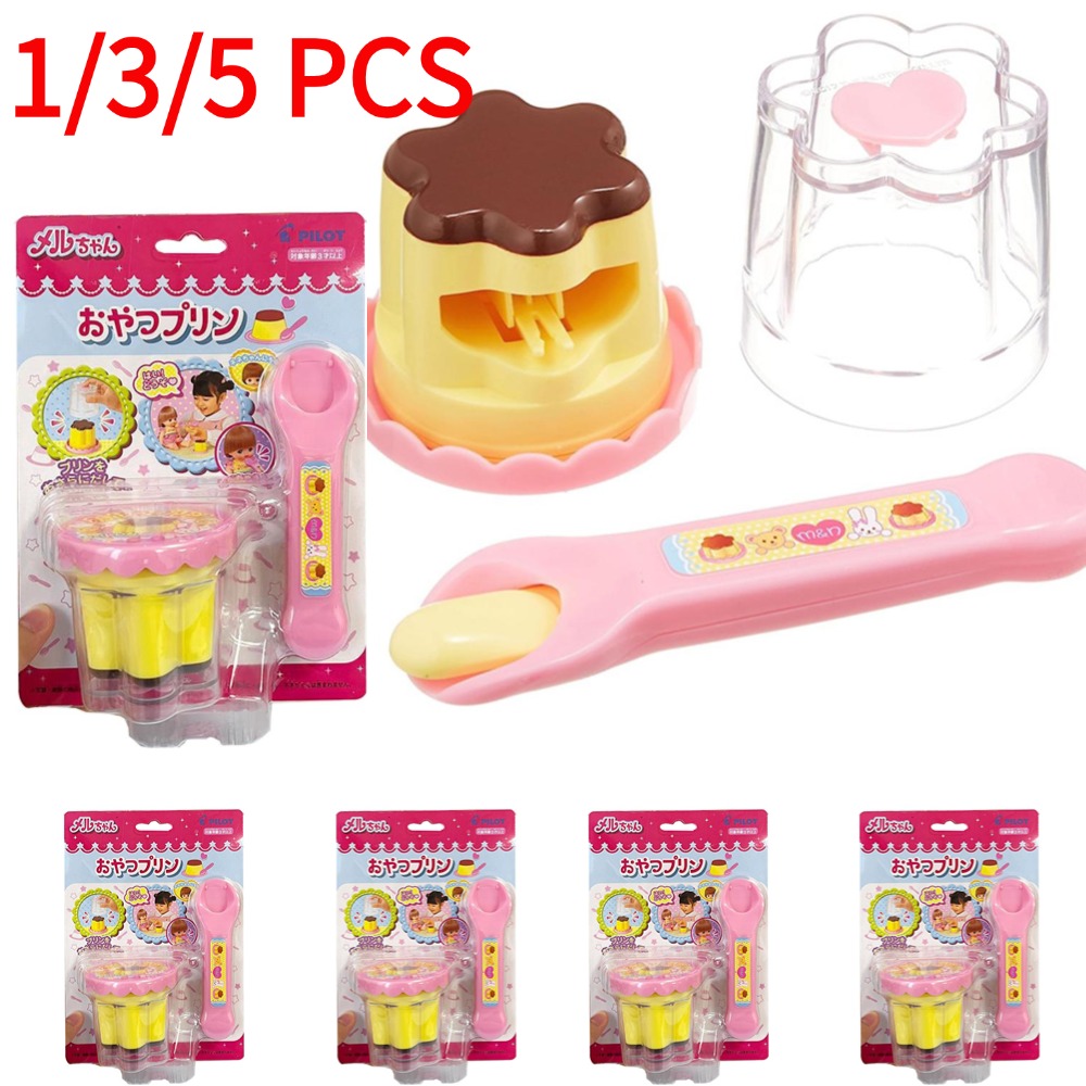 Japanese Lifestyle Japanese - 1/3/5 個プディングセット食品給餌おもちゃシミュレーションロールプレイイチゴプディングおもちゃ早期教育日本のままごとのおもちゃ