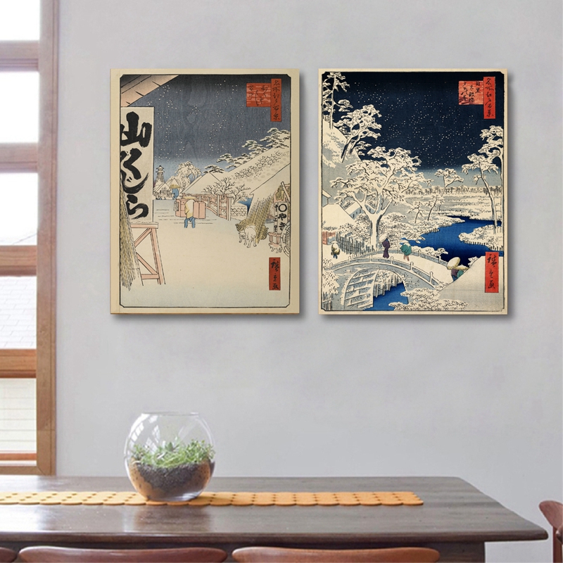 日本の伝統的な景観ポスターキャンバスアートプリント、和風キャ - Japanese Lifestyle Japanese のレビューと価格