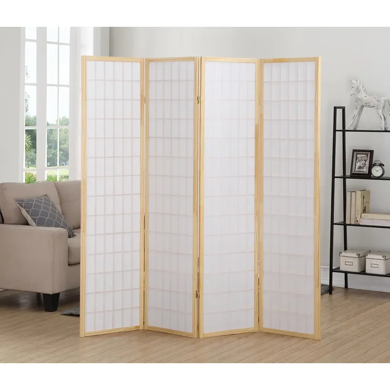 オリエンタル障子4枚パネルスクリーン ルームディバイダー ナ - Shoji Screen Divider のレビューと価格