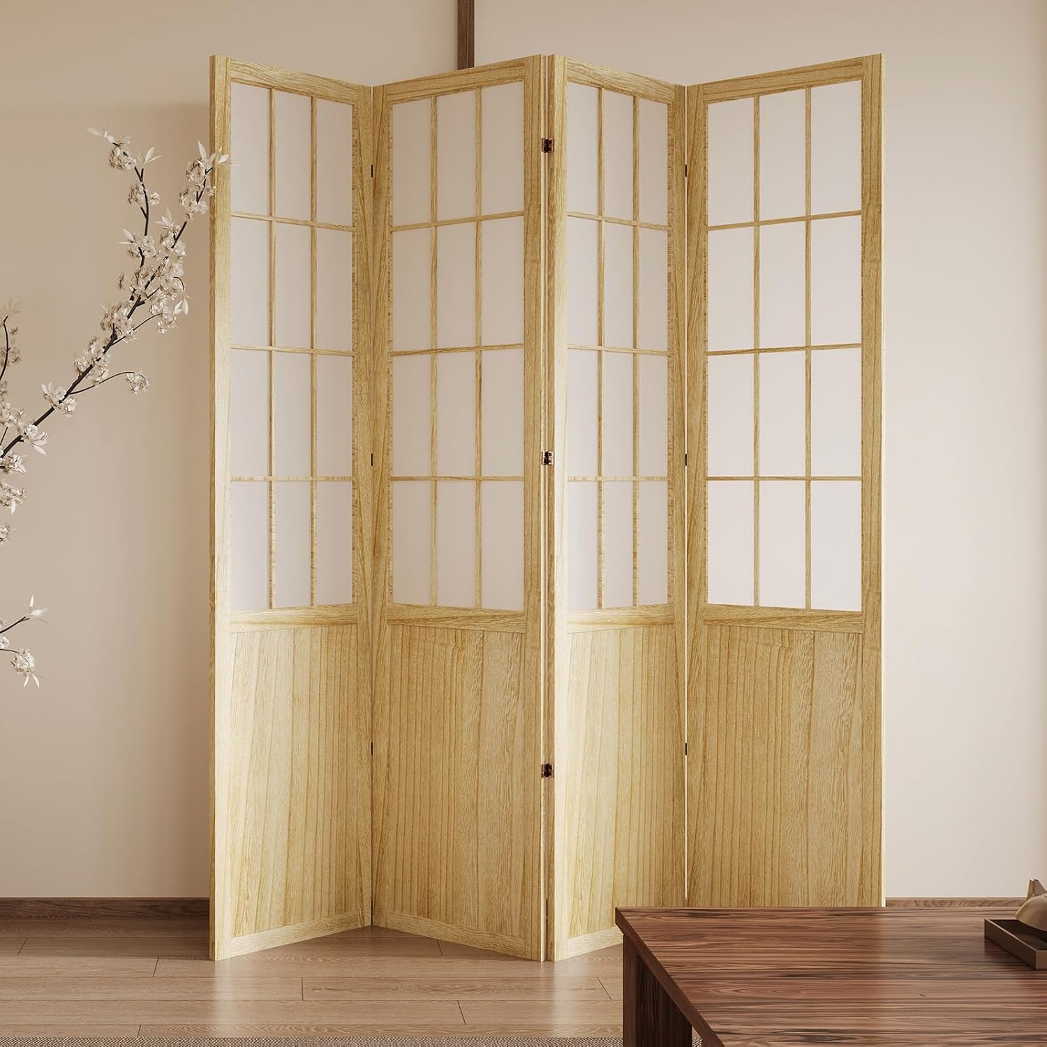 高さ約1.7mの間仕切りと折りたたみ式のポータブルパーティシ - Shoji Screen Divider のレビューと価格