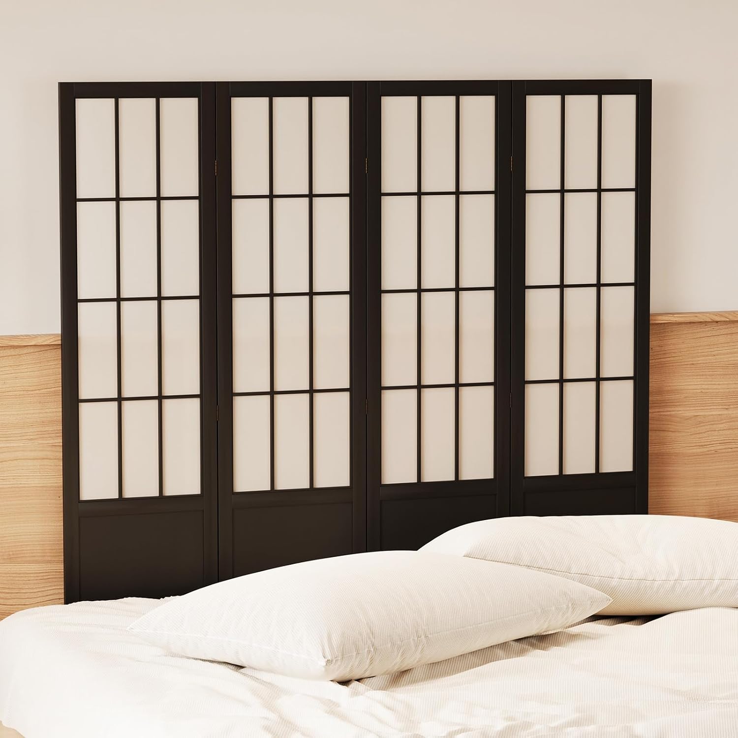 高さ66.9インチの和風障子スタイルの折りたたみ式木製スクリ - Shoji Screen Divider のレビューと価格