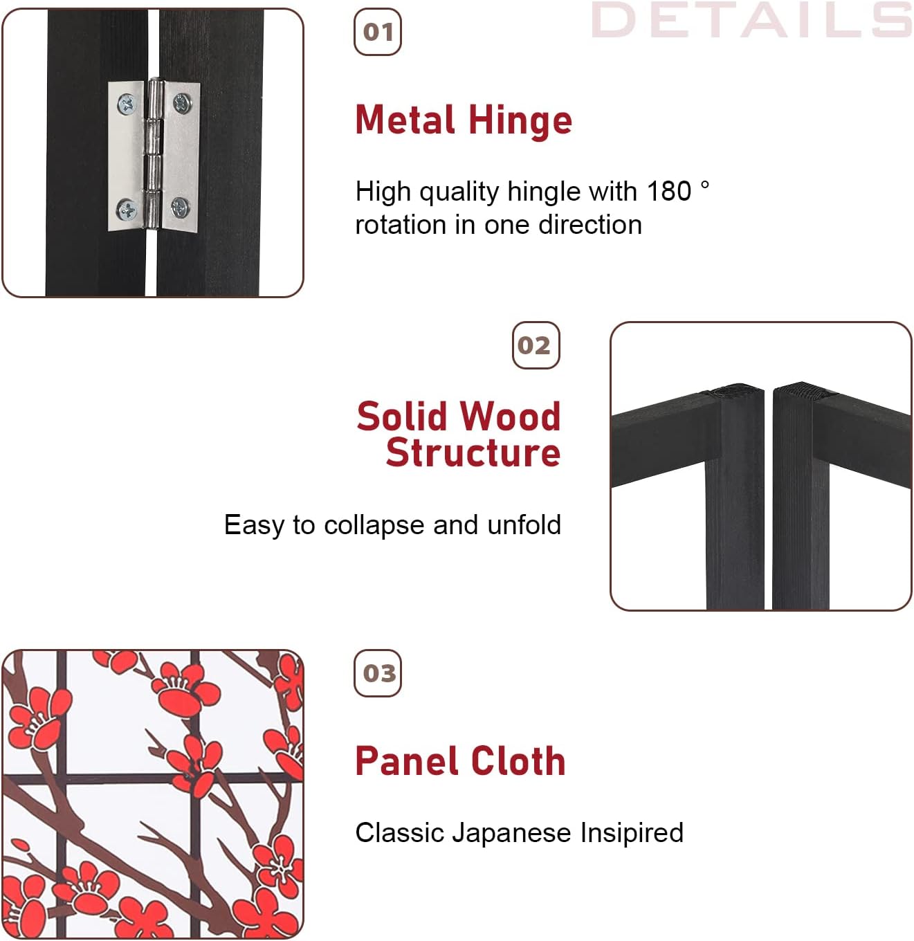 6フィート折りたたみ式プライバシーディバイダー4パネルオリエ - Shoji Screen Divider のレビューと価格