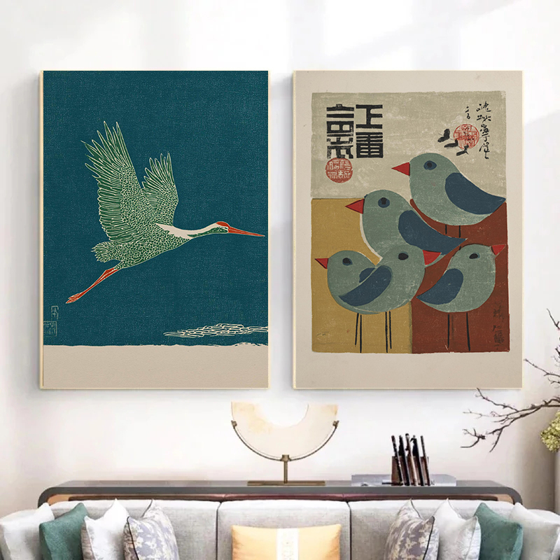 日本の虎、赤い太陽、イチョウの葉、フクロウのポスター、ミニマ - Japanese Minimalist Lifestyle のレビューと価格